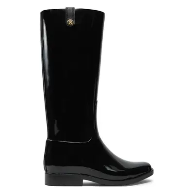 Holínky Tommy Hilfiger Th Stud Rubber Long Rainboot FW0FW08185 Černá