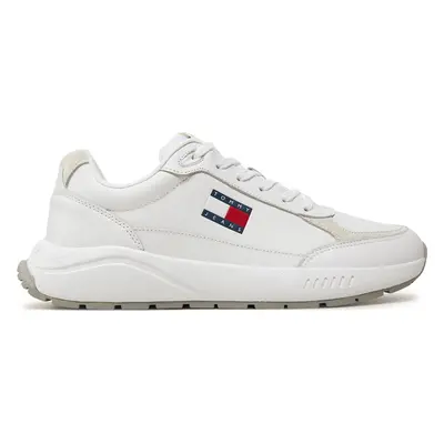 Sneakersy Tommy Jeans Tjm Runner Full Leather Ess EM0EM01445 Bílá