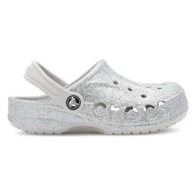 Nazouváky Crocs BAYA GLITTER CLOG K 207015-040 Stříbrná