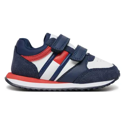 Sneakersy Tommy Hilfiger Flag Low Cut Velcro Sneaker T1B9-33661-1269 Tmavomodrá