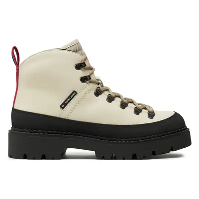 Turistická obuv Tommy Jeans Tjm Hiking Boot Wl EM0EM01491 Écru