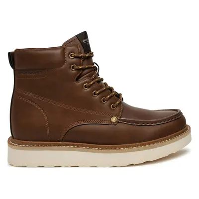 Turistická obuv Jack&Jones Jfwarchway Pu Moc Boot Lace-Up Boots 12257971 Hnědá