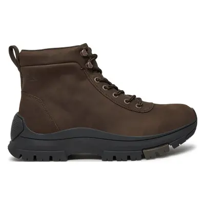 Kotníková obuv Calvin Klein Hybrid Wp Boot Laceup Rebellious YM0YM01077 Hnědá