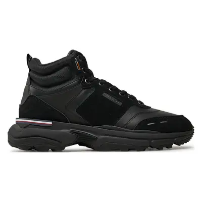 Sneakersy Tommy Hilfiger M Runner Cordura Hi Lth Mix FM0FM05222 Černá