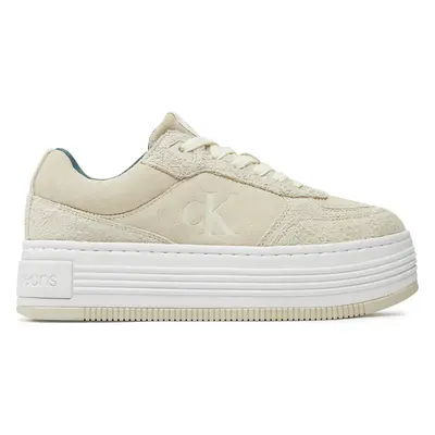 Sneakersy Calvin Klein Jeans Bold Platf Laceup Low Mg Suede YW0YW01575 Béžová