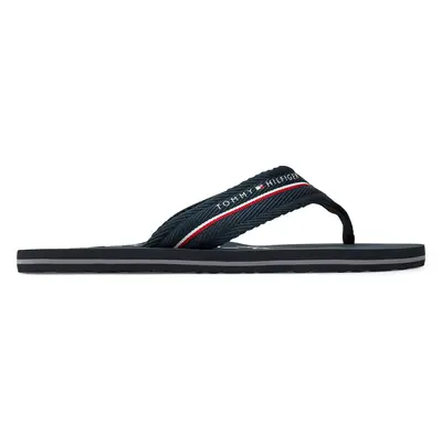 Žabky Tommy Hilfiger Web Beach Sandal FM0FM05340 Tmavomodrá