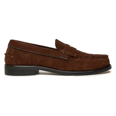 Lordsy Tommy Hilfiger Classic Hilfiger Suede Loafer FM0FM05363 Hnědá