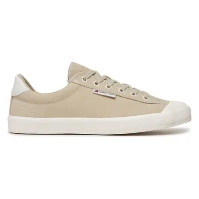 Sneakersy Tommy Jeans Tjm Vulcanized Bumper Suede EM0EM01407 Béžová