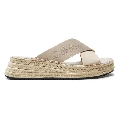 Espadrilky Calvin Klein Jeans Sporty Wedge Rope Sandal Mr YW0YW01364 Béžová