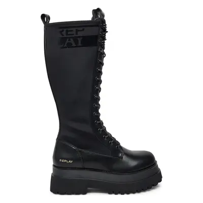 Polokozačky REPLAY ARTIC MOUNT COMBAT BOOTS GWL72 .000.C0016S Černá