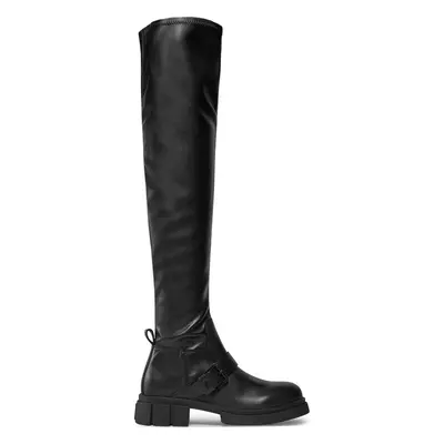 Mušketýrky Tommy Hilfiger Stretch Monochromatic Longboot FW0FW07611 Černá