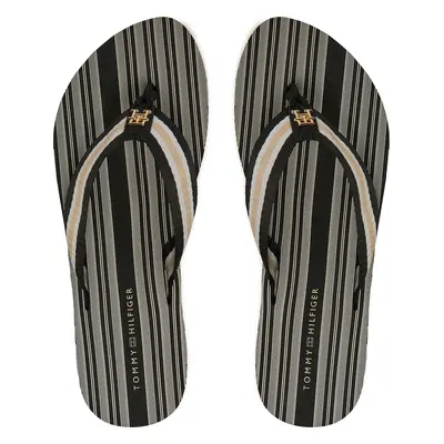 Žabky Tommy Hilfiger Im Th Print Beach Sandal FW0FW08370 Černá