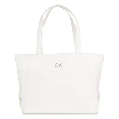 Kabelka Calvin Klein Ck Daily Shopper Medium Pebble K60K611766 Bílá