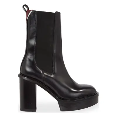 Polokozačky Tommy Hilfiger Elevated Plateau Chelsea Bootie FW0FW07542 Černá