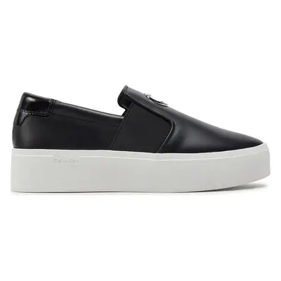 Tenisky Calvin Klein Flatform Cup Slip On Re Lock Lth HW0HW02057 Černá