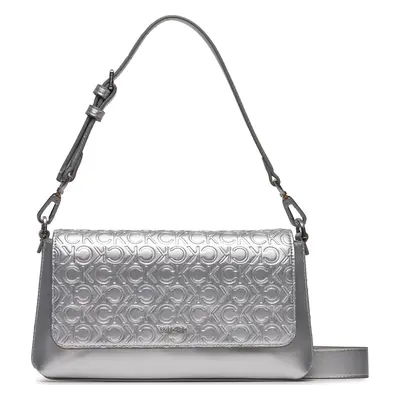 Kabelka Calvin Klein Ck Must Shoulder Bag_Emb K60K611356 Stříbrná