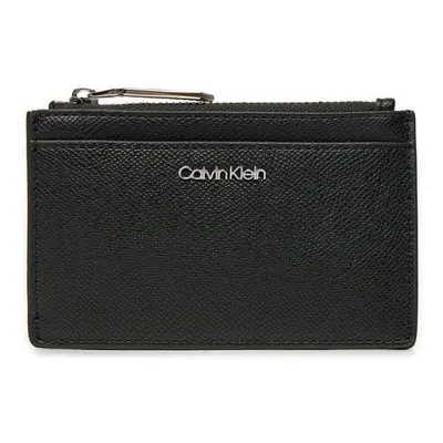 Pouzdro na kreditní karty Calvin Klein Ck Must Cardholder W/Zip_Caviar K60K613071 Černá