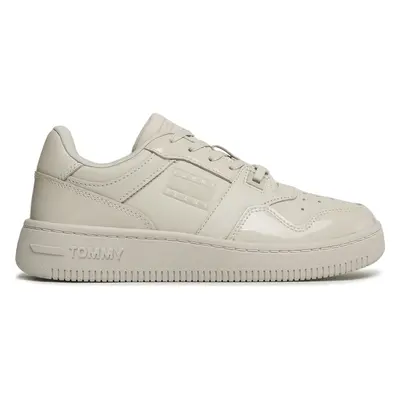 Sneakersy Tommy Jeans Tjw Retro Basket Glossy EN0EN02206 Béžová