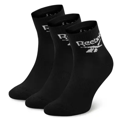 Sada 3 párů vysokých ponožek unisex Reebok R0427-SS24 (3-pack) Černá