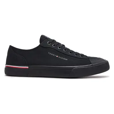 Tenisky Tommy Hilfiger Corporate Vulc Canvas FM0FM04954 Černá