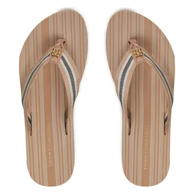 Žabky Tommy Hilfiger Im Th Print Beach Sandal FW0FW08370 Béžová