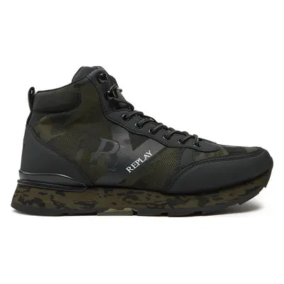 Sneakersy REPLAY Arthur Mid Camo Mid-Top GMS68.000.C0092T Zelená