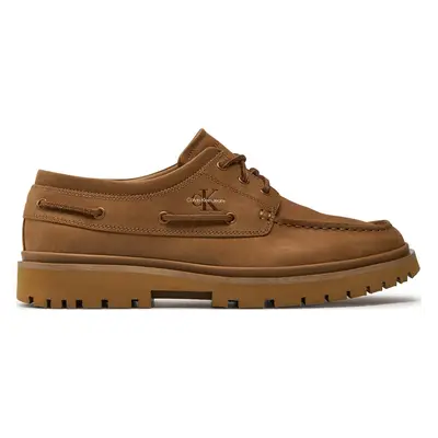 Polobotky Calvin Klein Jeans Hybrid Boat Shoe Slipon Lh Btw YM0YM00937 Hnědá