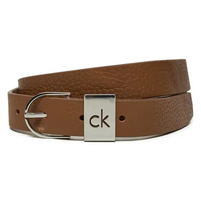 Dámský pásek Calvin Klein Ck Loop Thin Round Buckle 2.5 K60K612856 Hnědá