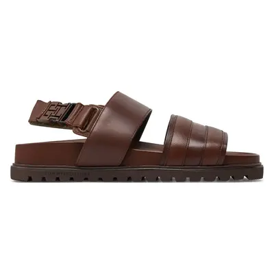 Sandály Tommy Hilfiger Elevated Th Buckle Lth Sandal FM0FM05007 Hnědá