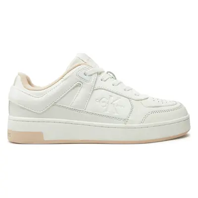 Sneakersy Calvin Klein Jeans Basket Cupsole Low Mix YW0YW01650 Bílá