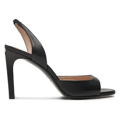 Sandály Calvin Klein Heel D'Orsay Sandal 90 Lth HW0HW02124 Černá