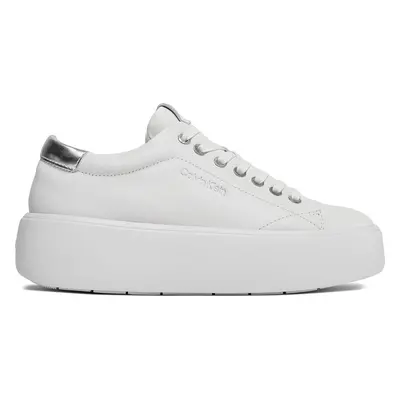 Sneakersy Calvin Klein Bubble Cupsole Lace Up HW0HW01861 Bílá