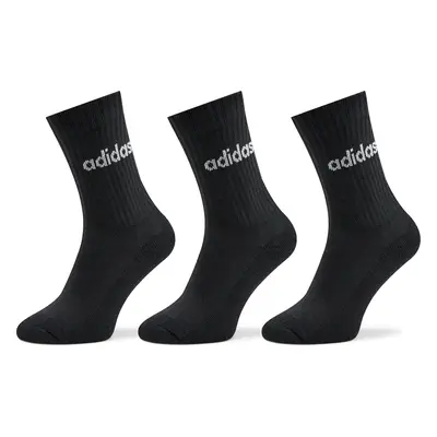 Klasické ponožky Unisex adidas Linear Crew Cushioned Socks 3 Pairs IC1301 Černá