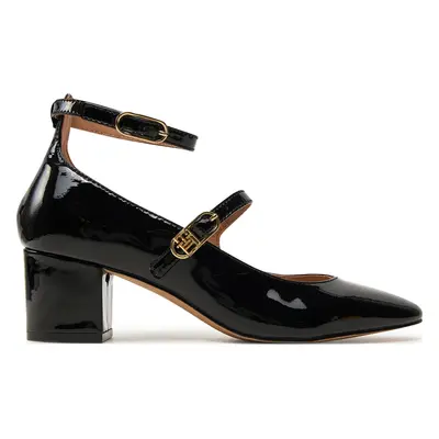 Lodičky Tommy Hilfiger Pump Double Strap Patent Leather FW0FW08566 Černá