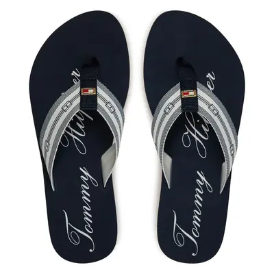 Žabky Tommy Hilfiger Im Th Signature Beach Sandal FW0FW08369 Tmavomodrá