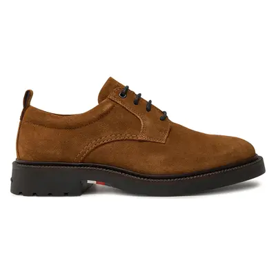 Polobotky Tommy Hilfiger Light Hilfiger Lwt Suede Shoe FM0FM05088 Hnědá