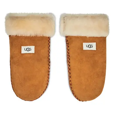 Dětské rukavice Ugg K Sheepskin Mitten W Stitch 20095 Hnědá