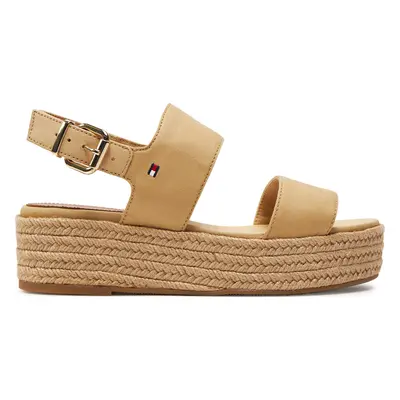 Espadrilky Tommy Hilfiger Mid Wedge Sandal FW0FW07885 Béžová