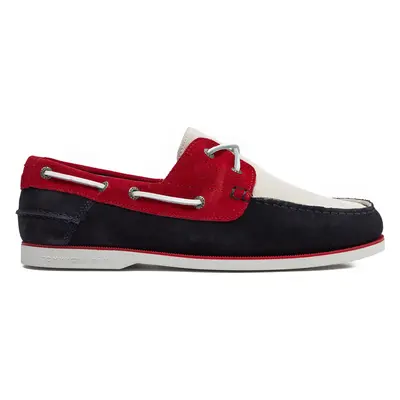 Mokasíny Tommy Hilfiger Th Boat Shoe Core Rwb Suede FM0FM04630 Tmavomodrá