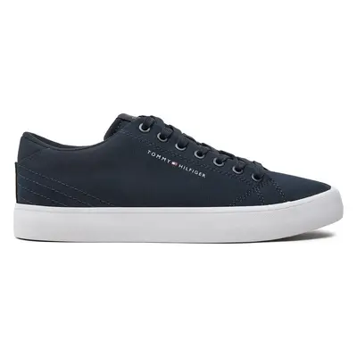 Tenisky Tommy Hilfiger Th Hi Vulc Low Canvas FM0FM04882 Tmavomodrá