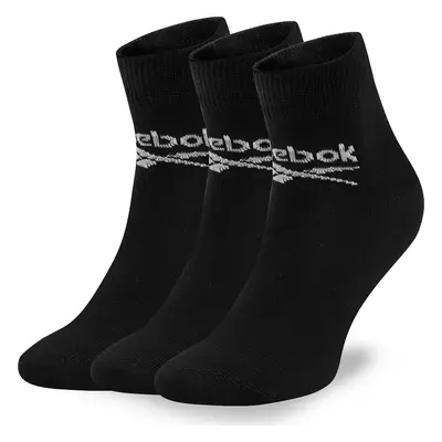 Sada 3 párů vysokých ponožek unisex Reebok R0429-SS24 (3-pack) Černá