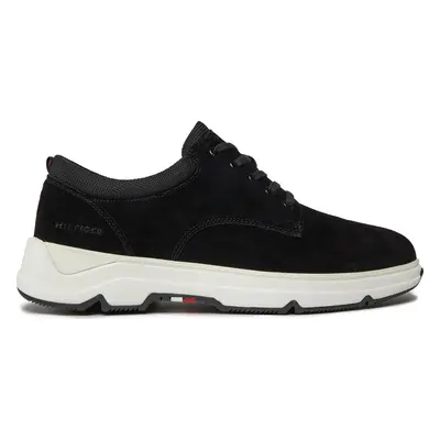 Sneakersy Tommy Hilfiger Casual Hilfiger Hybrid Suede FM0FM04996 Černá