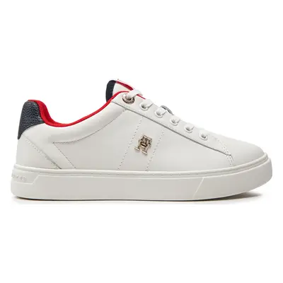 Sneakersy Tommy Hilfiger Essential Elevated Court Sneaker FW0FW07685 Écru