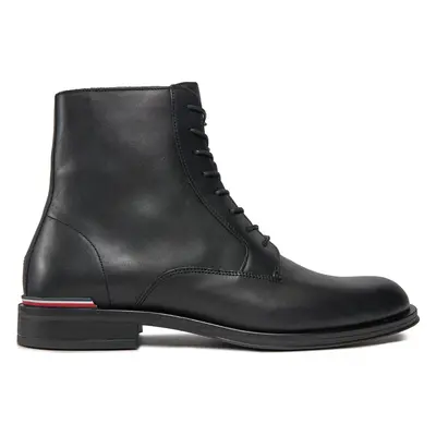 Kozačky Tommy Hilfiger Core Rwb Hilfiger Lth Lce Boot FM0FM05030 Černá