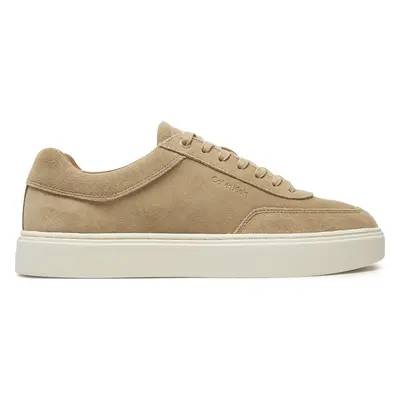 Sneakersy Calvin Klein Lace Up Suede HM0HM01792 Béžová