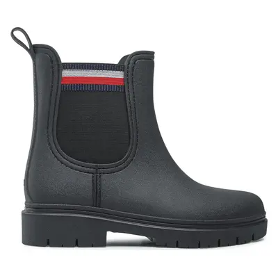 Holínky Tommy Hilfiger Ankle Elastic FW0FW06774 Černá