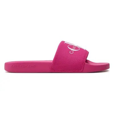 Nazouváky Calvin Klein Jeans Slide Monogram Co YW0YW00103 Růžová