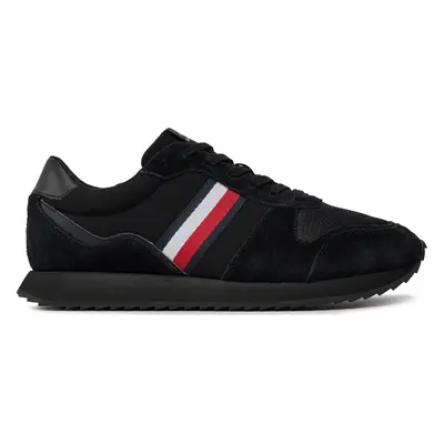 Sneakersy Tommy Hilfiger Runner Evo Mix Ess FM0FM04886 Černá