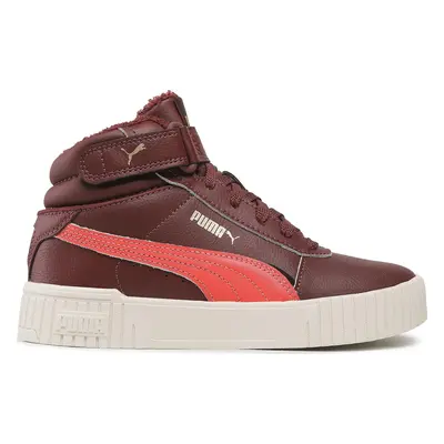 Sneakersy Puma Carina 2.0 Mid Wtr Jr 387380 02 Bordó