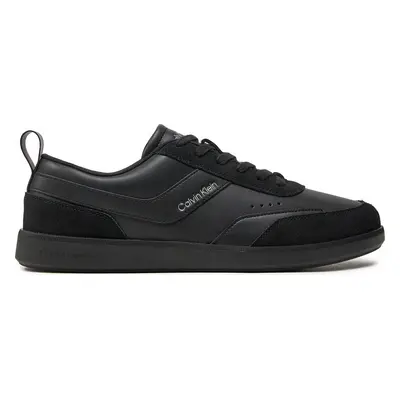 Sneakersy Calvin Klein Low Top Lace Up Lth Mix HM0HM00851 Černá